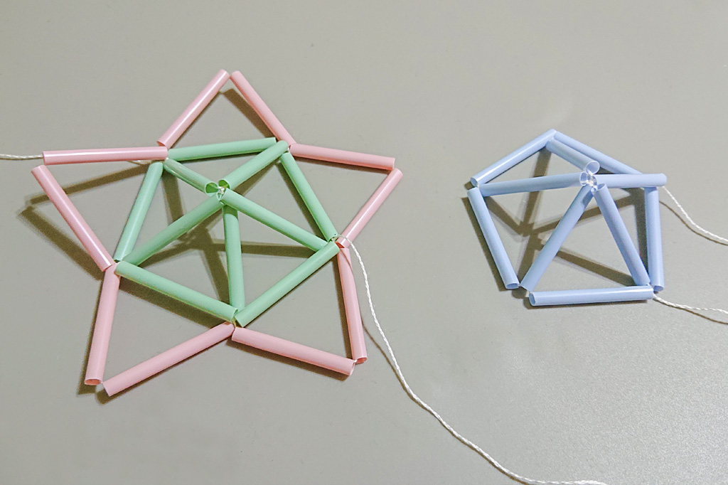 正二十面体の展開図／自由研究-工作-ヒンメリ