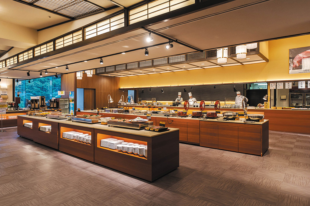 本格的なビュッフェスタイルの食事処/源泉湯の宿 松乃井 (群馬県/みなかみ町)