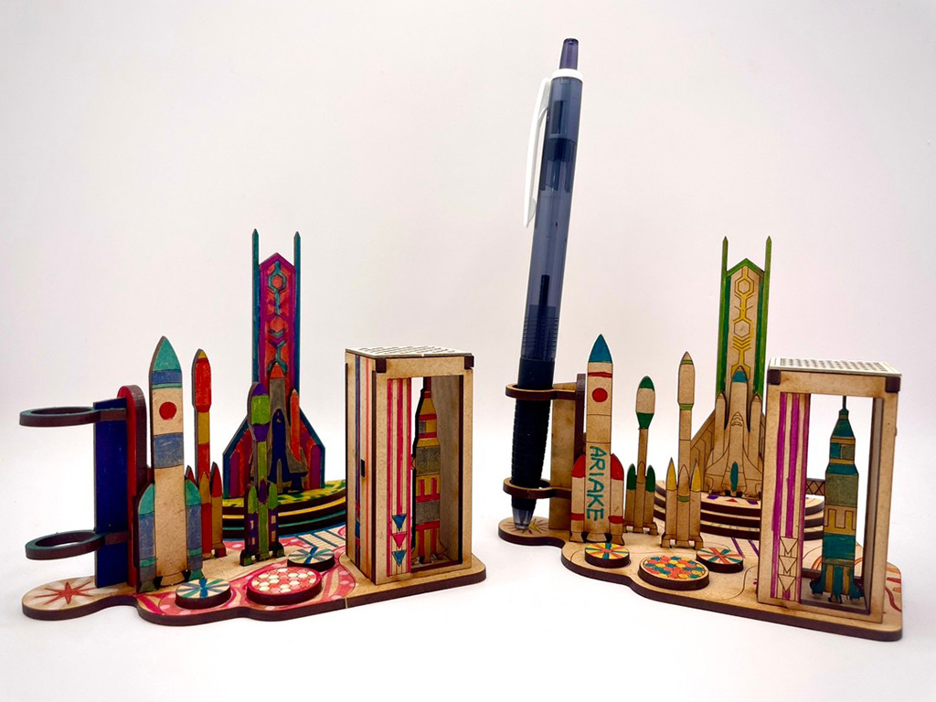 ミニレイアウト兼ペンスタンド│開業5周年記念イベント みて!さがして!体験して!/スモールワールズTOKYO(東京都/江東区)