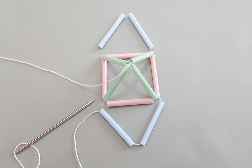 正八面体の作り方／自由研究-工作-ヒンメリ