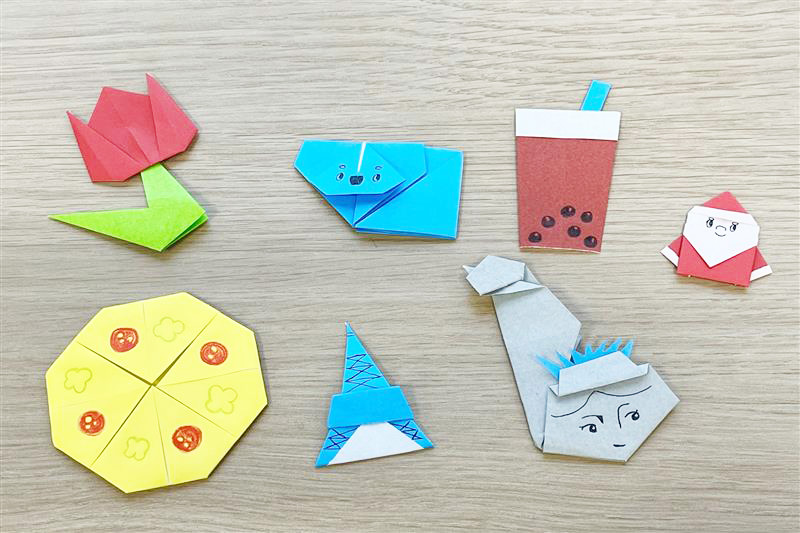 手順1：折り紙で作品づくり│【自由研究】折り紙で世界地図づくり