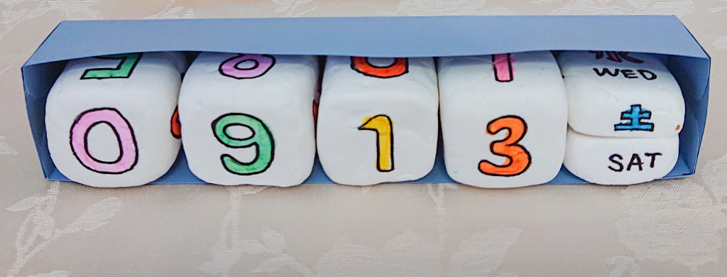 サイコロ式カレンダーの完成