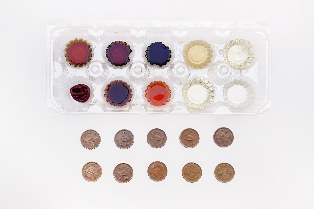 手順3：調味料に付ける前に写真を撮る│【自由研究】10円玉が一番ピカピカになる調味料は？