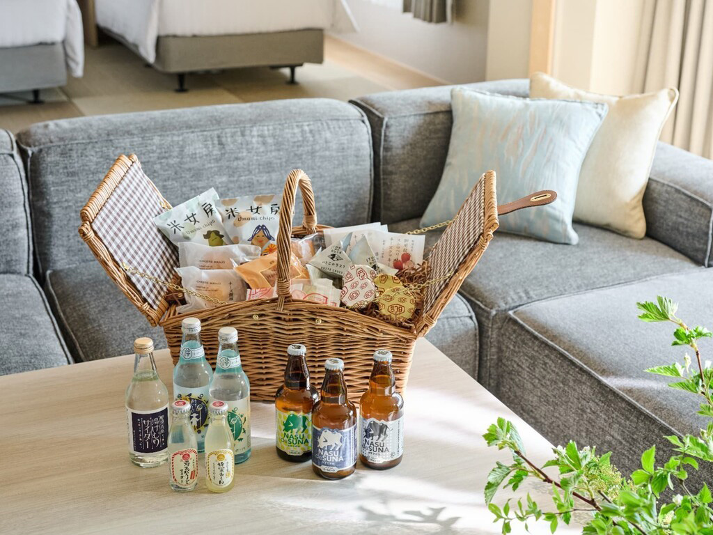 那須銘菓の詰め合わせとご当地ドリンクの用意も/ラフォーレ那須（栃木県/那須町）