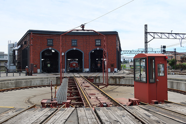 下今市駅の転車台と機関庫