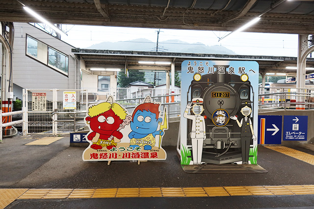 鬼怒川温泉駅改札内のフォトスポット