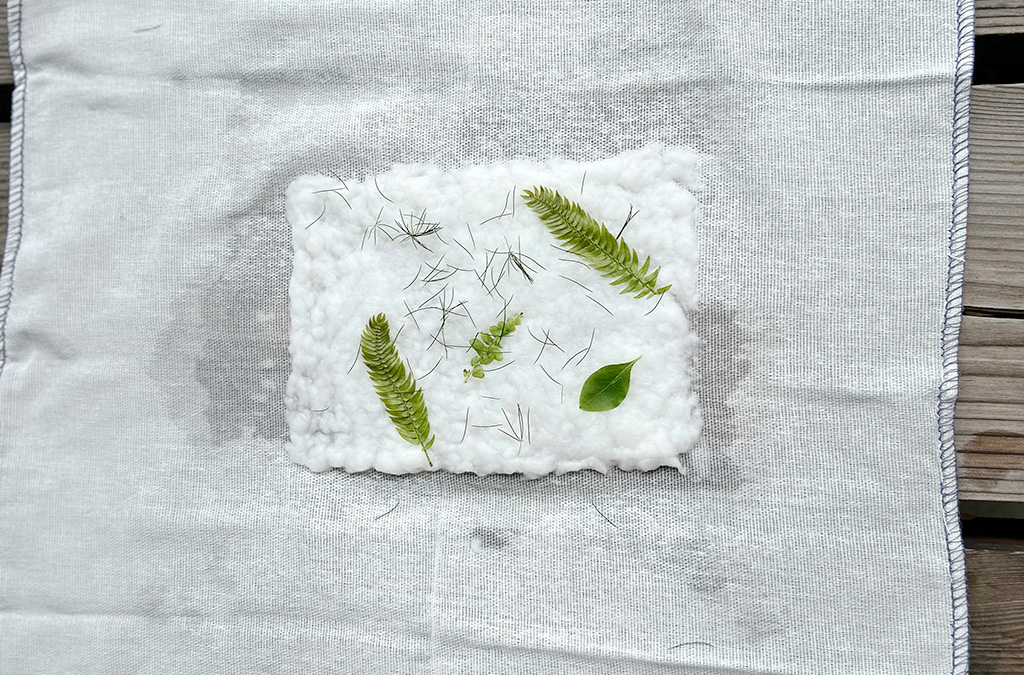 手順:10.乾かす【自由研究】牛乳パックで紙(はがき)をつくろう