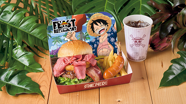「麦わらの一味の宴レストラン」ルフィのスタミナ・ビーフバーガーセット/ユニバーサル・スタジオ・ジャパン(大阪府/大阪市)