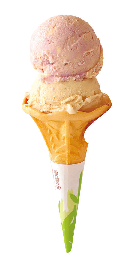 黄金紅芋と沖縄紅茶（ダブル）/うるまジェラート（沖縄県／うるま市）