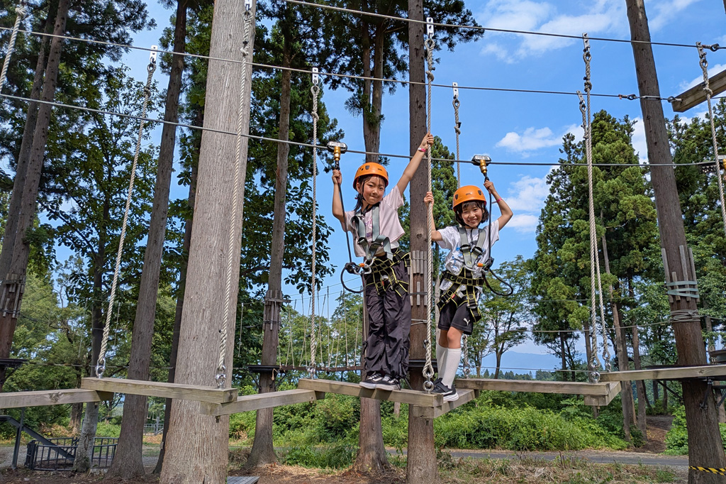 ツリーアドベンチャーの初級コース／ロッテアライリゾート（新潟県妙高市）