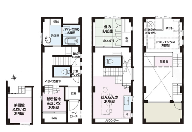 間取り│宿泊レポ/べスピハウス（東京都/杉並区）