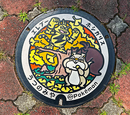 エレブー・ホシガリスのポケふた/宇都宮駅東公園(栃木県/宇都宮市)