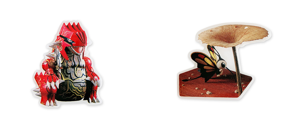 展示作品の「ピンズ」│「ポケモン×工芸展-美とわざの大発見-」長崎会場/長崎歴史文化博物館(長崎市)