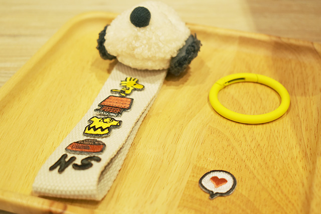 マスコットタグにワッペンを好きなように配置/スヌーピーミュージアム（東京都/町田市）