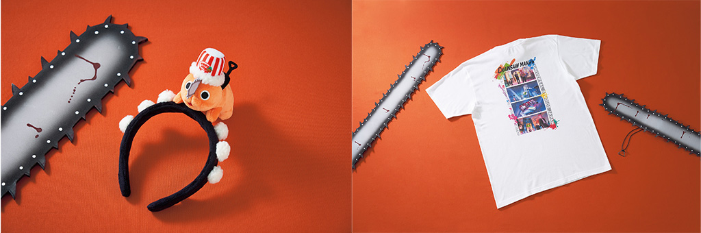 「チェンソーマン」Tシャツとポップコーンバケツをかぶったポチタのカチューシャ│ハハハ！ ハロウィーン・パーティ/ユニバーサル・スタジオ・ジャパン（大阪府/大阪市）