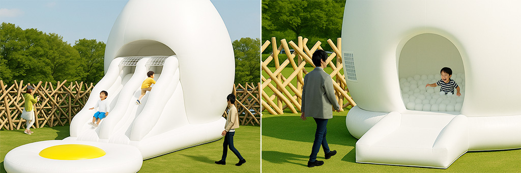 たまごスライダーとボールプール/TOSU NESTIVAL 2025（佐賀県/鳥栖市）