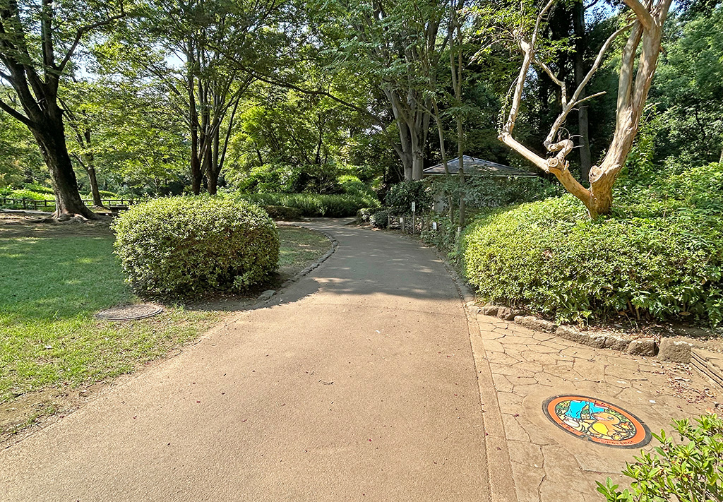 芹ヶ谷公園　警備員室奥（東京都／町田市）にあるポケふた「ヒトカゲ」