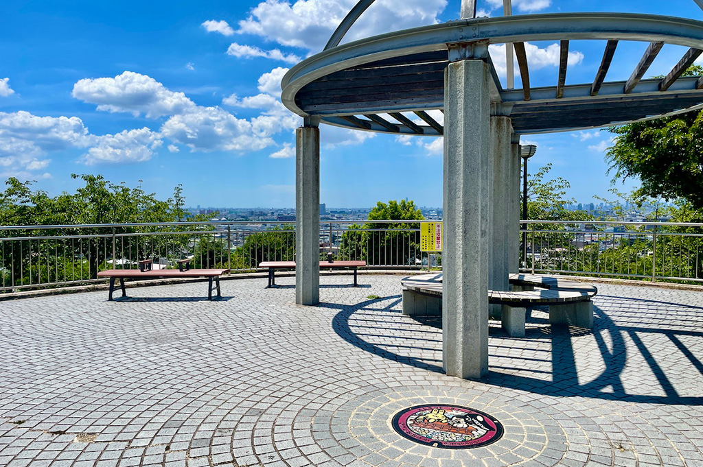 東石切公園(大阪府/東大阪市)にあるポケふた「エレキッド」と「クチート」