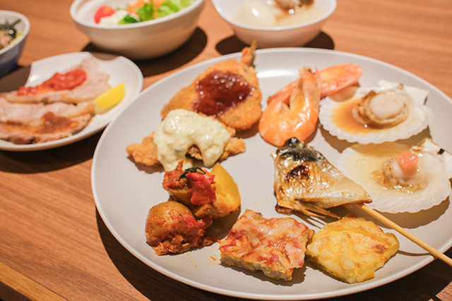 ビュッフェメニュー一例│子連れ宿泊レポ/亀の井ホテル 鴨川(千葉県/鴨川市)