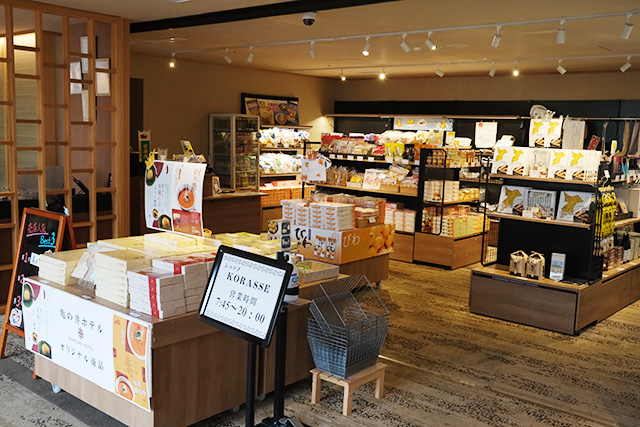 ロビー横にあるお土産ショップ│子連れ宿泊レポ/亀の井ホテル 鴨川(千葉県/鴨川市)