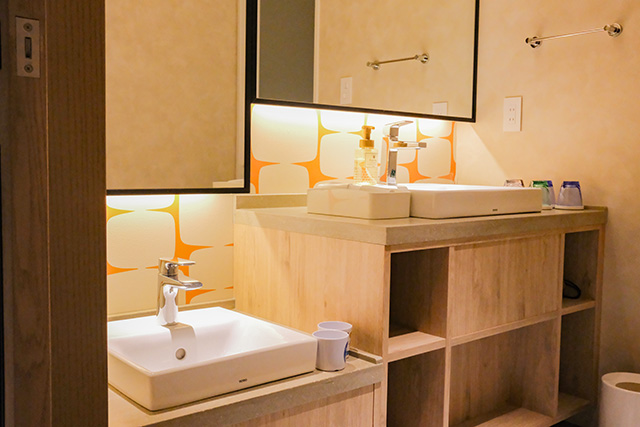 子ども用の洗面台│子連れ宿泊レポ/亀の井ホテル 鴨川(千葉県/鴨川市)