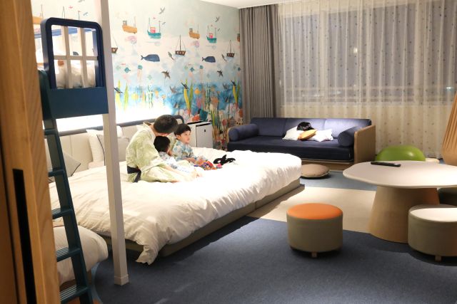 子ども用の洗面台│子連れ宿泊レポ/亀の井ホテル 鴨川(千葉県/鴨川市)