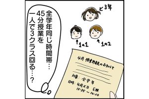 #125 クラスがバラバラの授業参観を平等に見る方法って？[双子育児漫画]
