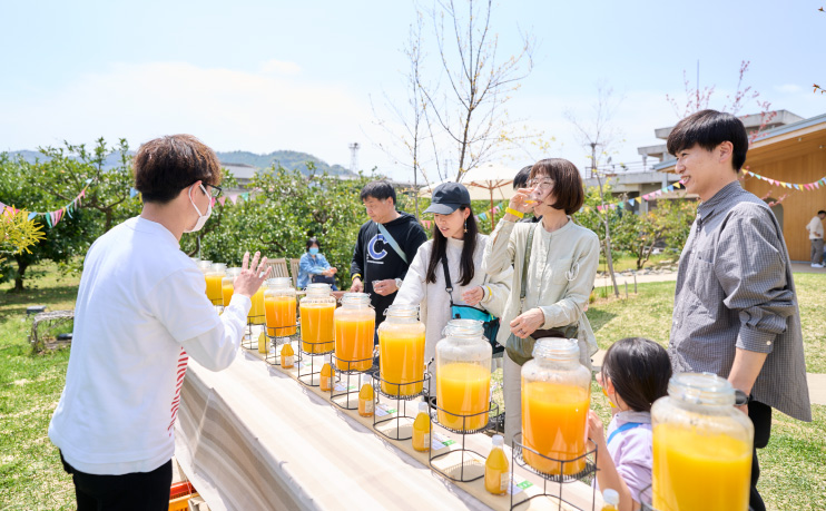 10種類以上の柑橘ジュースの飲み比べ/みかんピング(和歌山県/有田市)