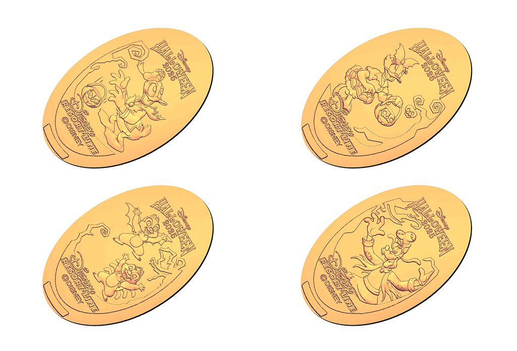 ディズニーリゾートラインオリジナルデザインのスーベニアメダル/東京ディズニーランド・東京ディズニーシー（千葉県/浦安市）