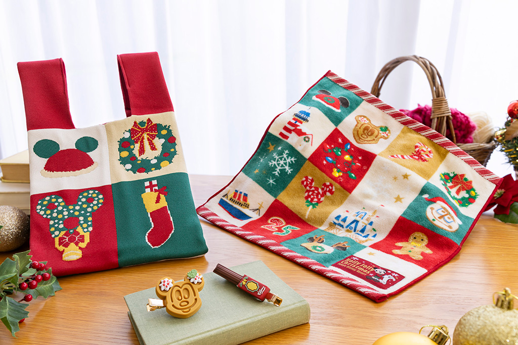 トートバッグ/ウォッシュタオル/ヘアクリップセット/ディズニー・クリスマス（千葉県/浦安市）