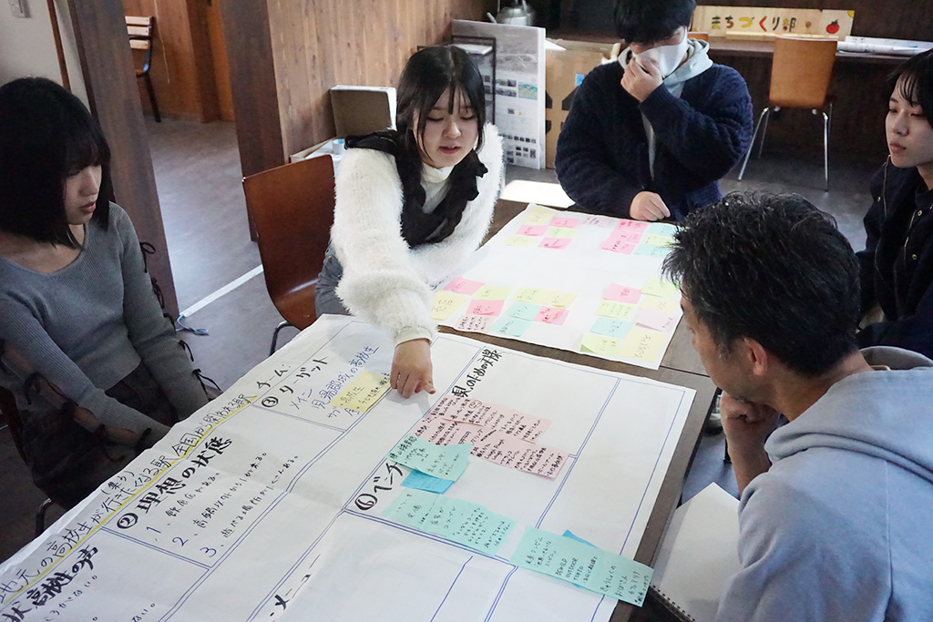 新渡戸文化中学校・高等学校の「スタディツアー」意見交換の様子