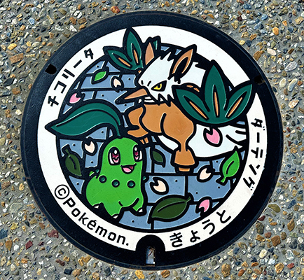 西京極総合運動公園のポケふた「チコリータ」と「ダーテング」（京都府/京都市）