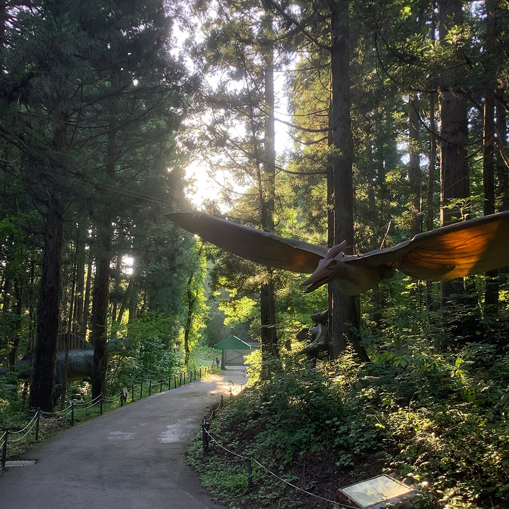 プテラノドンの復元模型/かつやま恐竜の森(福井県/勝山市)