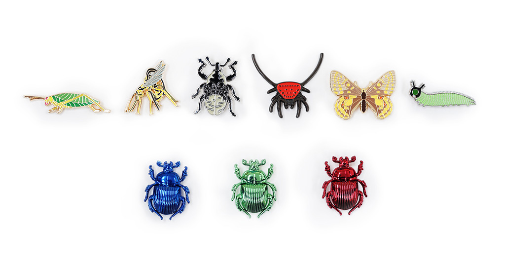 カプセルトイ ピンバッジ(全9種ランダム)│.特別展「昆虫 MANIAC」開催概要/名古屋市科学館(愛知県/名古屋市)