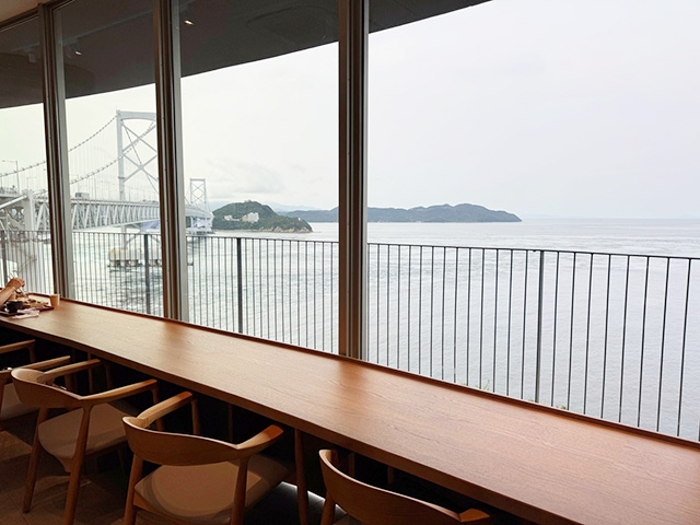 「囲炉裏食堂うずしお」からの眺望/道の駅うずしお(兵庫県南/あわじ市)