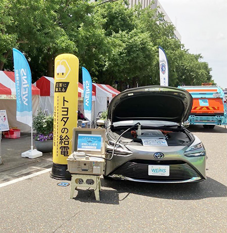 「クルマから電気を取り出す」を体験/かわさきのりものフェスタ ~第2回あつまれのりものマスターズ~(神奈川県/川崎市)