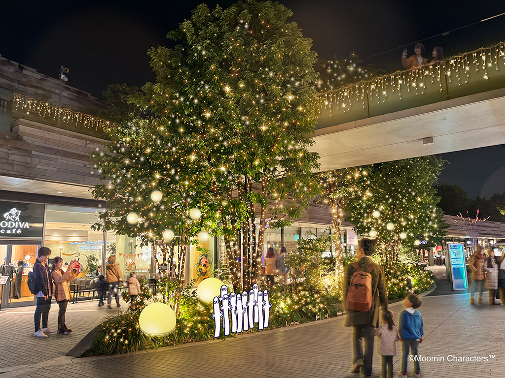 ウィンター装飾「ニョロニョロ発生スポット」/二子玉川ライズ クリスマス2025(東京都/世田谷区)