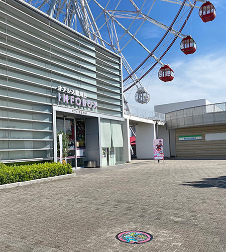 刈谷ハイウェイオアシスのポケふた「タツベイ」「ジュカイン」「キバゴ」のある場所(愛知県/刈谷市)