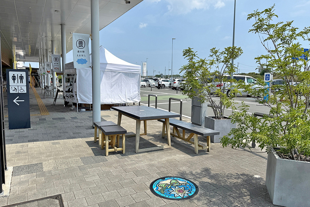 道の駅とよはしのポケふた「デンヂムシ」「スターミー」がある場所(愛知県/豊橋市)