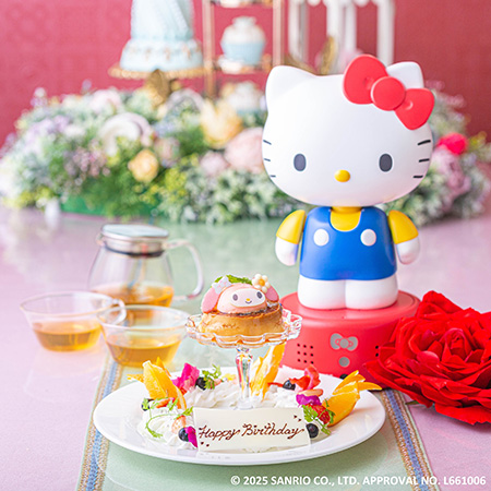 「サンリオキャラクターズ ガーデンカフェのバースデープレート」/サンリオキャラクターズガーデンカフェ（上野）