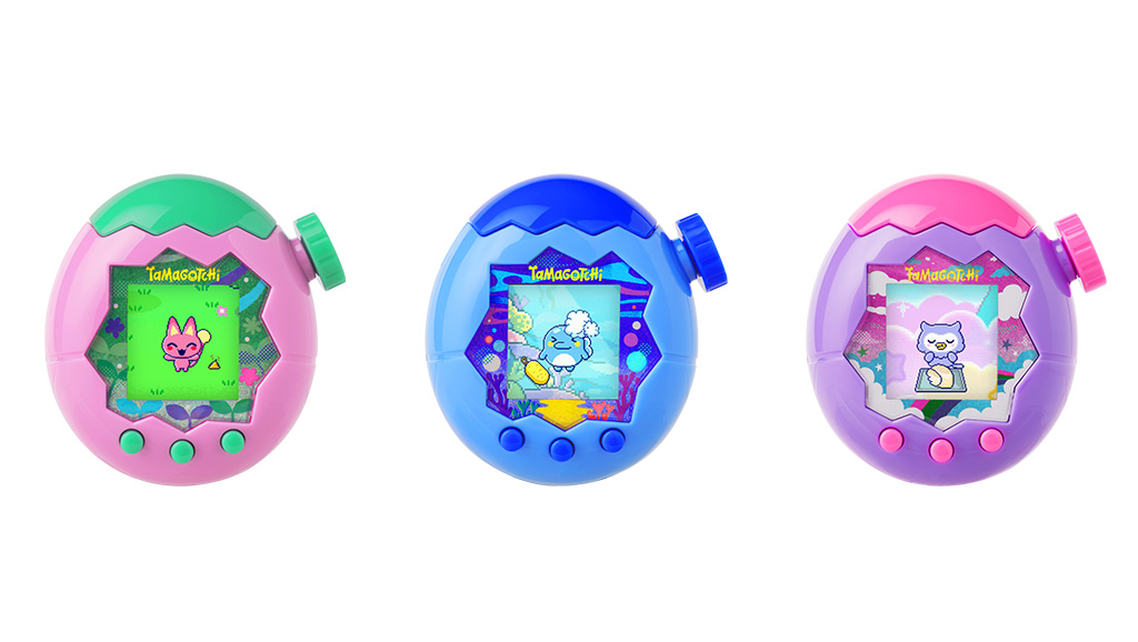 Tamagotchi Paradise - Pink Land/Blue Water/Purple Sky（バンダイ／各6380円）