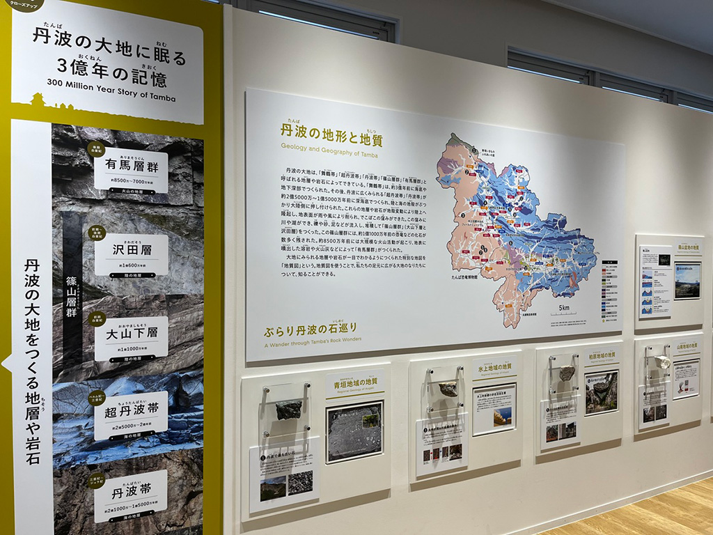 丹波地域の地形と地質などの解説/たんば恐竜博物館（兵庫県/丹波市）