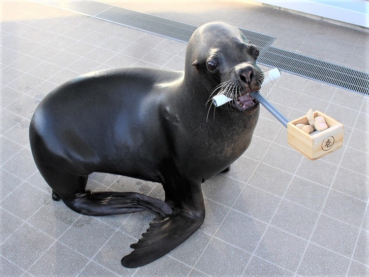 オタリアの豆まきパフォーマンス/うみの杜節分（宮城県/仙台市）