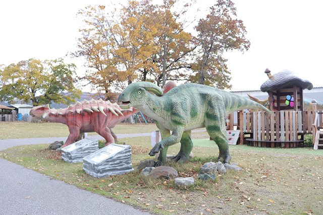 アンキロサウルス、パラサウロロフスの模型/BIG-BREATH(滋賀県/米原市)