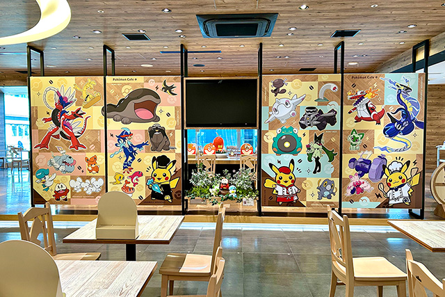 ポケモンでいっぱいの壁/ポケモンカフェ（東京都/中央区）
