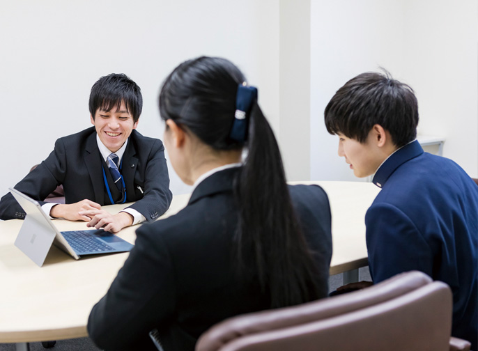 親子面接の様子/足立学園中学校（東京都/足立区）
