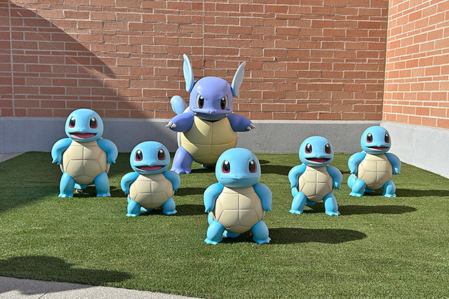 カヤツリタウンにいるゼニガメたちとカメール/ポケパーク カントー(東京都/稲城市)