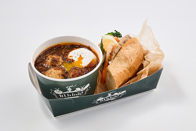 バゲット(ポークのレモングラス焼き)・デミグラススープセット/ポケパーク カントー(東京都/稲城市)