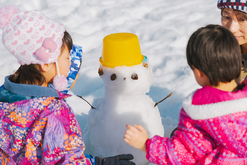 家族で作る雪のアート/スノーキッズパーク（鳥取県/伯耆町）