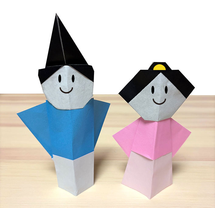 折り紙で作るおひな様